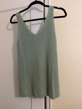 Light Sage Knit Tank Top